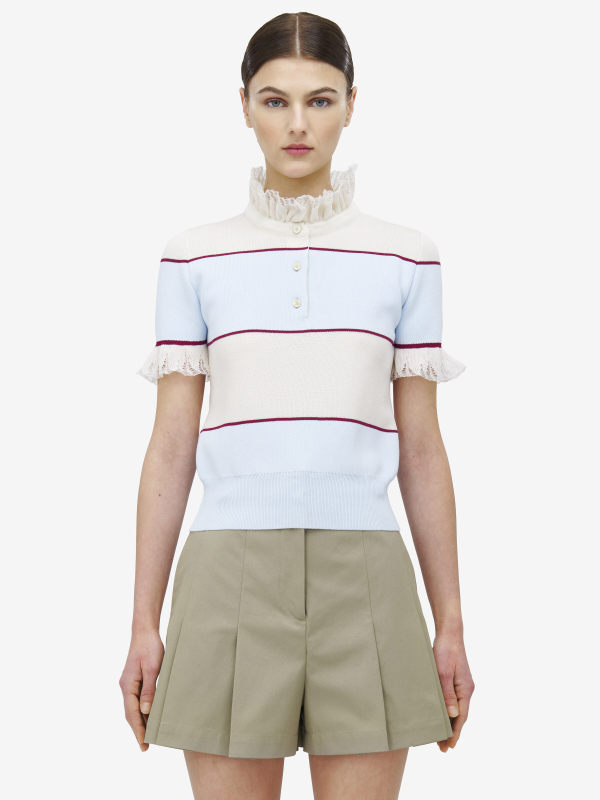 ALEXANDER MCQUEEN - Striped Polo Shirt - Item 839850Q1BER4332